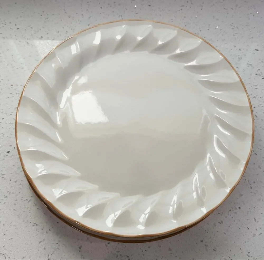 Vintage Sculptura Hearthside Simplicity Stoneware Dinner Plates Set of 4 Japan